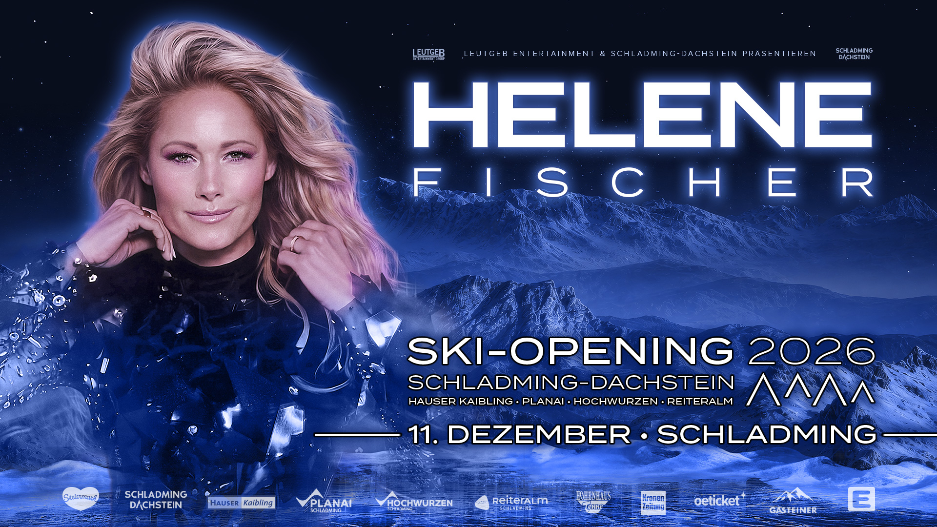 Bild: Plakat Ski-Opening Schladming-Dachstein 2026 mit Helene Fischer